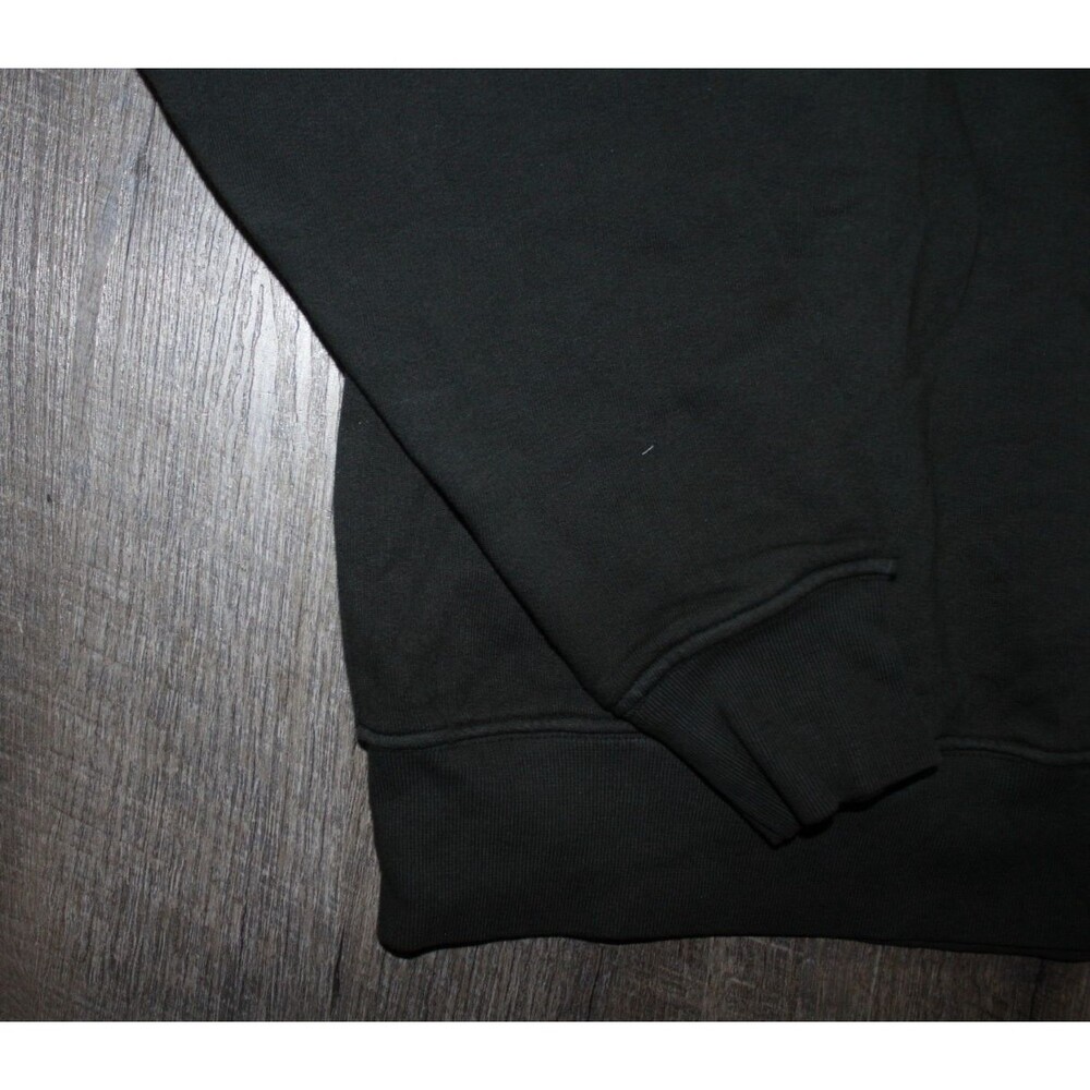MATE THE LABEL ORGANIC CROPPED FLEECE CREWNECK‎ SWEATSHIRT BLACK S NWT - Picture 4 of 5